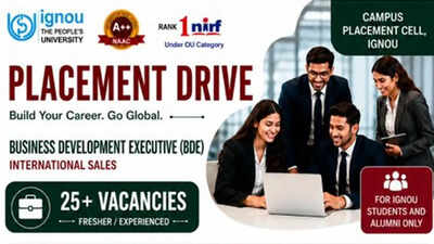 IGNOU placement drive announced for international sales roles; check eligibility and other details