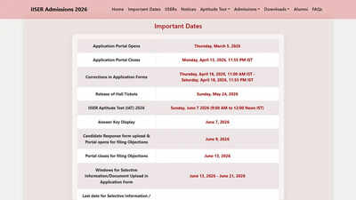 IISER admit card 2026 shortly at iiseradmission.in for June 7 CBT exam; here's how to download hall ticket