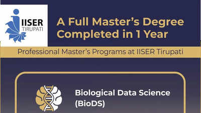 IISER Tirupati opens admissions for one-year BioDS and DS-AI professional master’s programmes for 2026