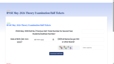 IPASE 2026: AP Inter supplementary exam hall ticket released at bie.ap.gov.in, direct link to download here
