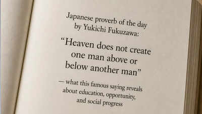 Japanese proverb of the day by Yukichi Fukuzawa: “Heaven does not create one man above or below another man” — what this famous saying reveals about education, opportunity, and social progress |
