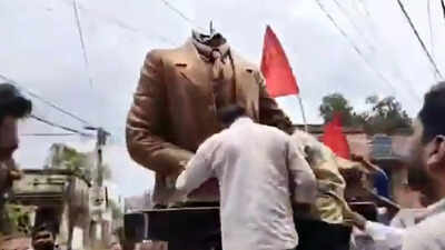 Video: CPM claims BJP 'goons attacked, broke Lenin statue' in Bengal's Murshidabad