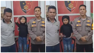 Indonesia Viral News: Lost 5-year-old girl's chill reaction at police station was totally unbelievable ! Here’s the full viral story