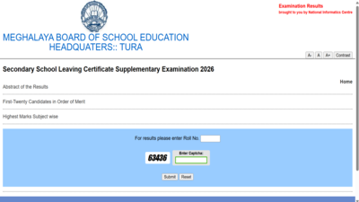 MBOSE Meghalaya SSLC supplementary result 2026 released at megresults.nic.in: Direct link to download Class 10 marksheets here