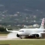 Croatia airlines plane skids off runway during aborted take-off