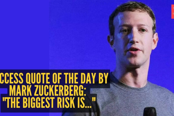Success quote of the day by Meta CEO Mark Zuckerberg: "The biggest risk is..."