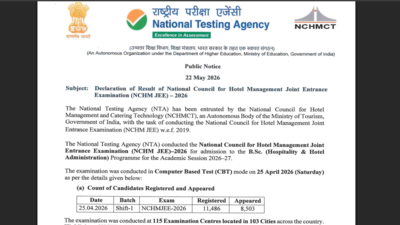 NCMHT JEE result released at exams.nta.nic.in: Direct link to download scorecards here