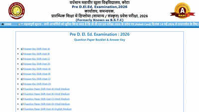 Rajasthan BSTC 2026 official answer key out at predeledraj2026.com; candidates can download shift-wise paper PDFs here