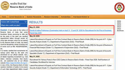 RBI Assistant result 2026 released at rbi.org.in; Mains examination to be held on June 7: Download PDF here