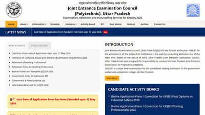 UPJEE Polytechnic 2026 registrations end today; admit cards scheduled for release on May 25: Direct link