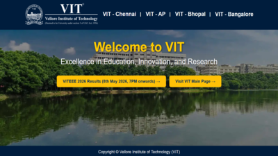 VITEEE result 2026 to be released today at vit.ac.in: Check steps to download scores