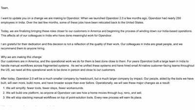 'Saying goodbye to our colleagues': Opendoor shuts India operations, hundreds lose jobs