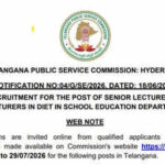 TGPSC releases DIET Lecturer recruitment notification: Applications open from June 24- check details
