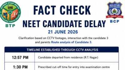 Congress rally not behind NEET delay, says Bengaluru Police; cites CCTV findings