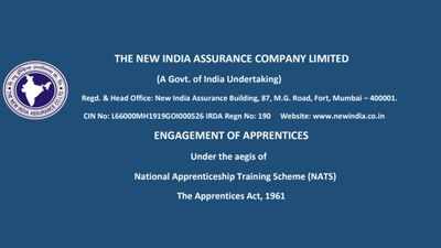 New India Assurance Apprentice Recruitment 2026: Application open for 550 posts; Rs 12,300 monthly stipend