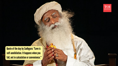 Quote of the day by Sadhguru: "Love is self-annihilation. It happens when you fall, not in calculation or convenience."