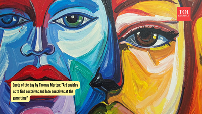 Thomas Merton Quote: Quote of the day by Thomas Merton: "Art enables us to find ourselves and lose ourselves at the same time"