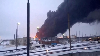 Ukraine drone strike kills one, hits oil facility in Russia