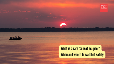 What is a rare 'sunset eclipse'? When and where to watch it safely