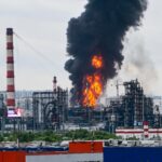 'Dragging out of war': Ukraine hits Moscow region's largest refinery in deep-strike attack - video