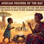 African proverb of the day: "A woman who is not successful in her own marriage has no…" - a sharp old saying about who has earned the right to teach