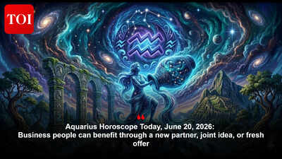 Aquarius Horoscope Today, June 20, 2026: Business people can benefit through a new partner, joint idea, or fresh offer