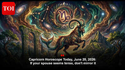 Capricorn Horoscope Today, June 20, 2026: If your spouse seems tense, don't mirror it