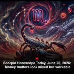 Scorpio Horoscope Today, June 20, 2026: Money matters look mixed but workable