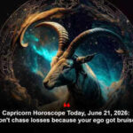 Capricorn Horoscope Today, June 21, 2026: Don't chase losses because your ego got bruised
