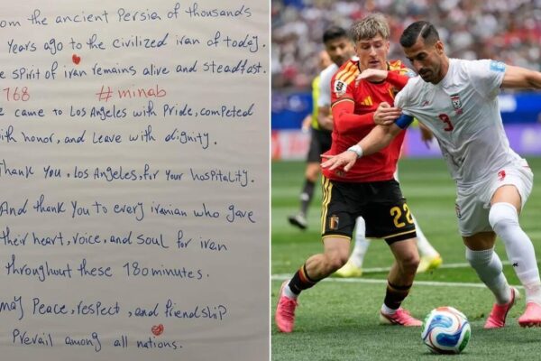 'We came to Los Angeles with pride, competed with honor': Defiant Iran leave handwritten note about 'dignity' after Belgium draw in FIFA World Cup | Football News