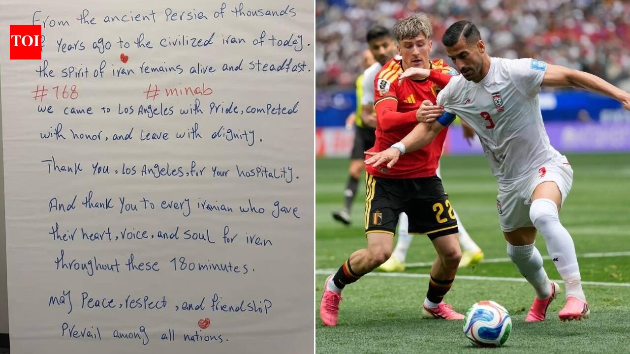 'We came to Los Angeles with pride, competed with honor': Defiant Iran leave handwritten note about 'dignity' after Belgium draw in FIFA World Cup | Football News