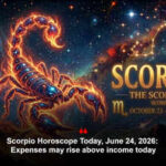 Scorpio Horoscope Today, June 24, 2026: Expenses may rise above income today