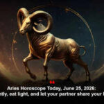 Aries Horoscope Today, June 25, 2026: Speak gently, eat light, and let your partner share your load today