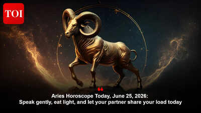 Aries Horoscope Today, June 25, 2026: Speak gently, eat light, and let your partner share your load today