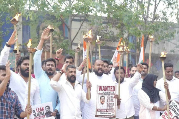 Youth Congress holds torchlight rally in Bengaluru, seeks Dharmendra Pradhan's resignation over NEET row