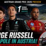 Austrian Grand Prix 2026: George Russell beats Ferrari duo Leclerc and Hamilton for pole position, Max Verstappen crashes out in Qualifying | Racing News