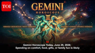 Gemini Horoscope Today, June 29, 2026: Spending on comfort, food, gifts, or family fun is likely