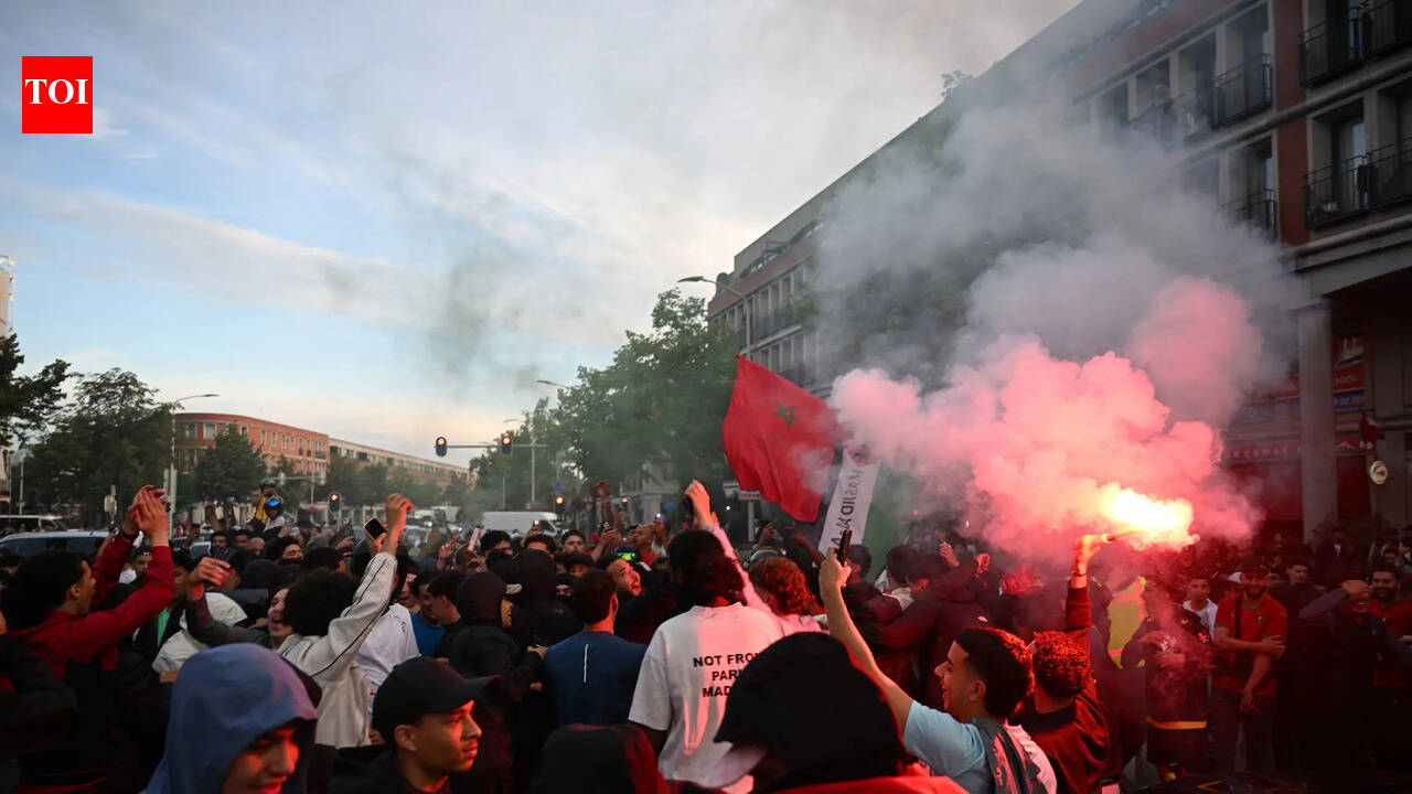 Watch: Moroccan fans clash with Dutch police in The Hague after Morocco knock Netherlands out of World Cup | Football News