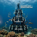 Andaman Islands make history with a 73-foot underwater human tower, setting a Guinness World Record