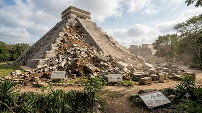 ‘Bad Omen’: Ancient Mexican pyramid collapses after 1,100 years shocking archaeologists