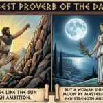 Best proverb of the day: "A man may rise like the sun through ambition, but a woman shines like…" - the quiet power of being strong and calm at once |