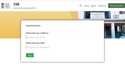 BTC Forest Guard admit card 2026 released at centralselectionboard.com: Direct link to download hall tickets