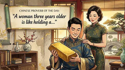 Chinese proverb of the day: “A woman three years older is like holding a...”