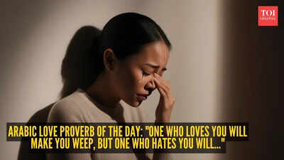 Arabic love proverb of the day: "One who loves you will make you weep, but one who hates you will..." |