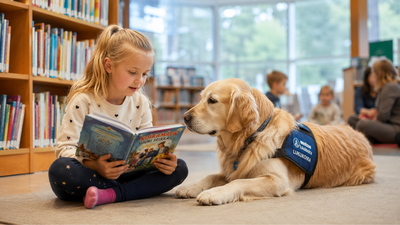 Finland's unique literacy program: Children read to dogs and cows to build confidence without fear of judgment
