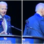 Watch: Joe Biden struggles to find stage exit after speech targeting Donald Trump