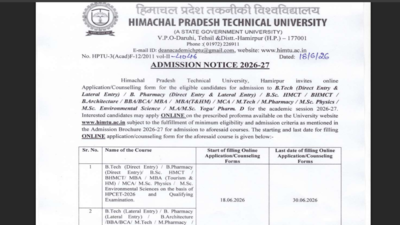 HPCET counselling 2026 started at himtu.ac.in: Check steps to apply here