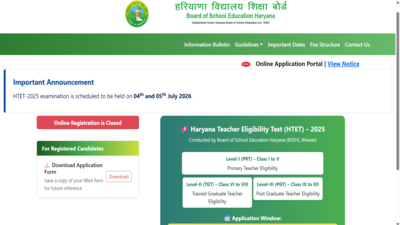 HTET 2025 revised schedule out at bseh.org.in; exam on July 4 and 5: Check shift timings here