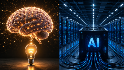 Human Brain Vs AI: Your brain runs on less power than a light bulb, outperforming supercomputers, yet AI needs entire data centres to compete