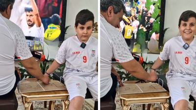 This Iranian dad helped his specially-abled son feel the FIFA World Cup match in the most unique way; 3 parenting lessons to learn |